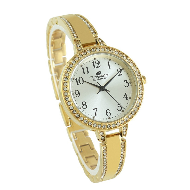 Timemaster 070/431 – damski złoty z cyrkoniami | dobrezegarki.pl