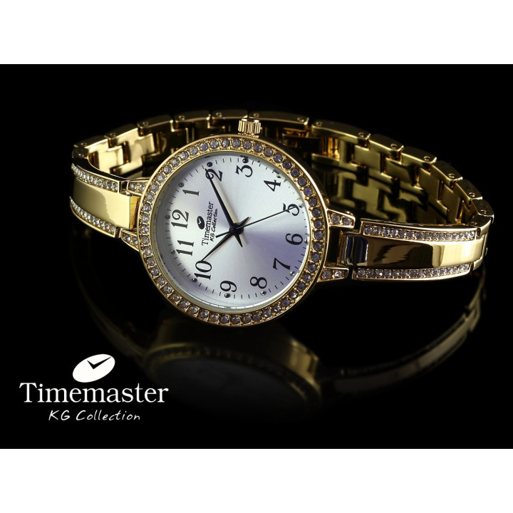 Timemaster 070/431 – damski złoty z cyrkoniami | dobrezegarki.pl