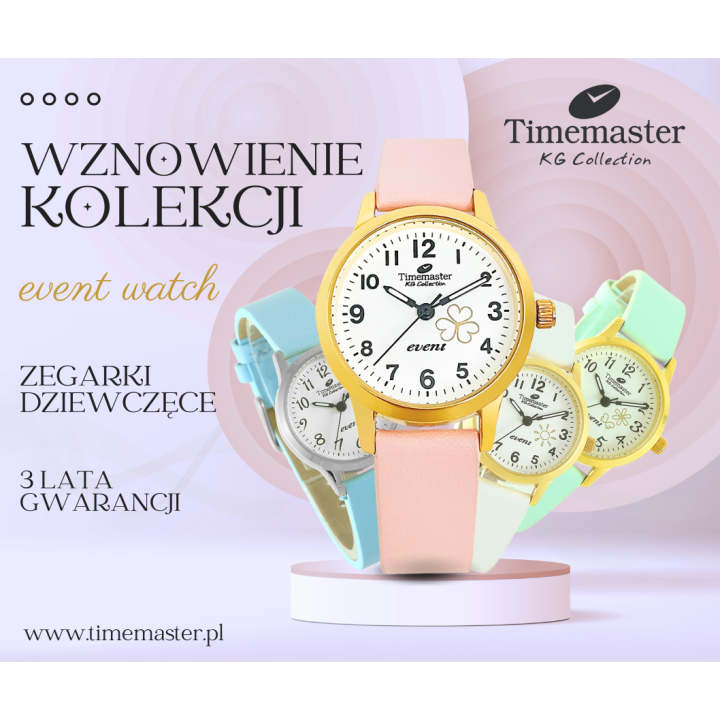 Timemaster 013/04 – komunijny różowy | dobrezegarki.pl