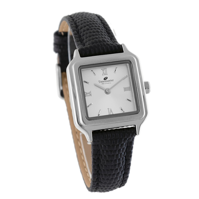 Timemaster 285/10 – damski elegancki czarny pasek | dobrezegarki.pl